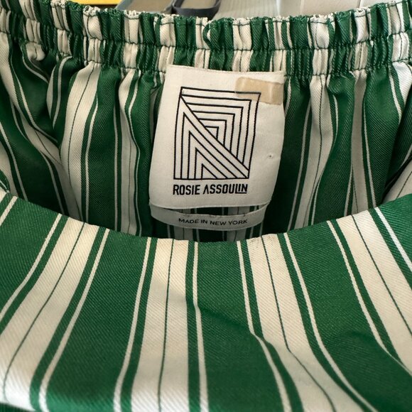 Rosie Assoulin Balloon-Sleeved Striped Cotton Strapless Midi Dress - Picture 3 of 3